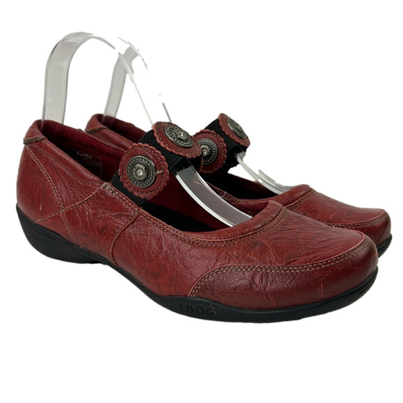 Taos Mary Jane red leather women’s size 7 - Picture 1 of 12